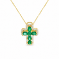 Collar de cruz de Esmeraldas