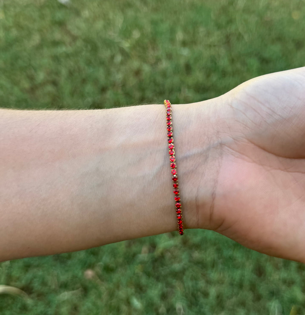 Pulsera tenis roja
